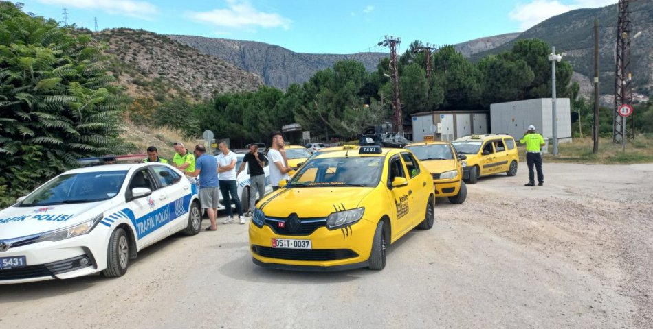 Amasya’da ticari taksiler denetlendi