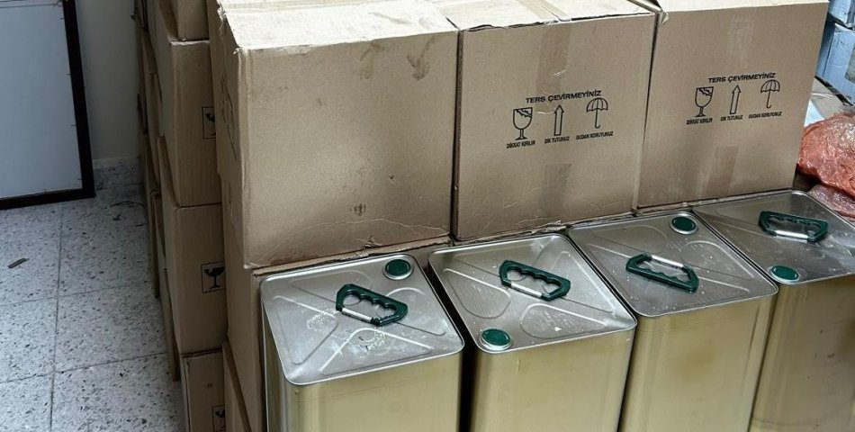 2 ton sahte zeytinyağına el konuldu